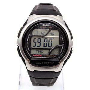 Vintage Casio Wave Receptor Digital Watch Mens World Time Digital Quartz